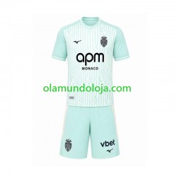 Camisola AS Monaco Criança Equipamento Terceiro 2026-2027 Manga Curta
